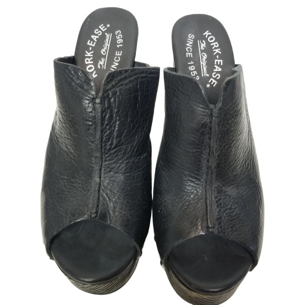 Kork Ease Womens 6 Black Full Grain Leather Studde - Picture 3 of 9